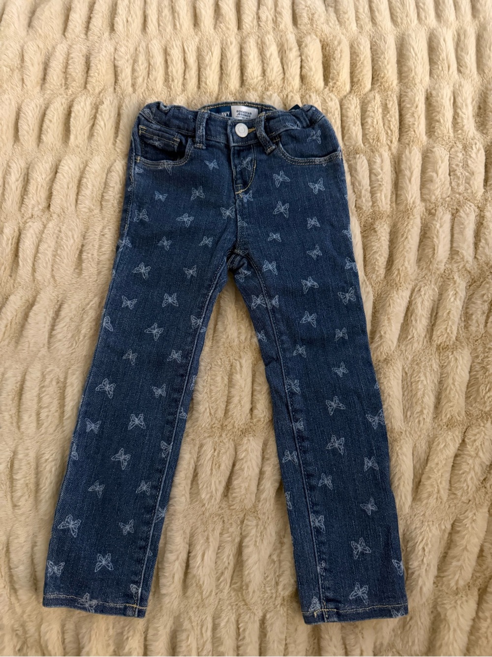 Old Navy Dark Blue Butterfly-Print Girls' Jeans